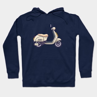 Vespa Scooter white matic Hoodie